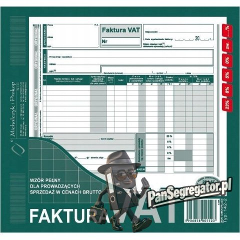 142-2E Faktura VAT 2/3 A4(br) brutto)MICHALCZYK I PROKOP