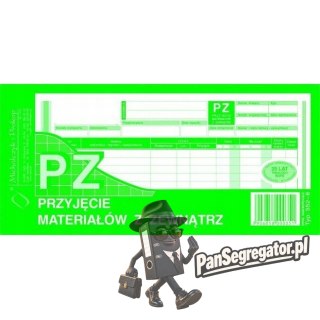 352-8 PZ przyjęcie materiałów z zewnątrz 1/3A4 80 kartek MICHALCZYK