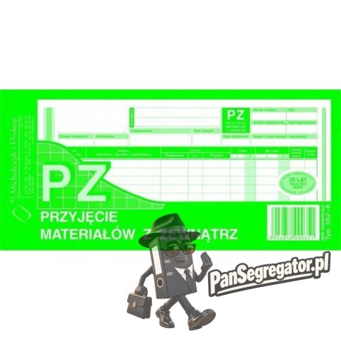 352-8 PZ przyjęcie materiałów z zewnątrz 1/3A4 80 kartek MICHALCZYK