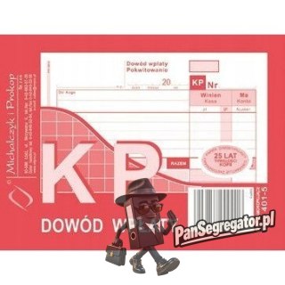 401-5 KP Dowód Wpłaty A6 80 kartek MICHALCZYK I PROKOP (kasa przyjmie)