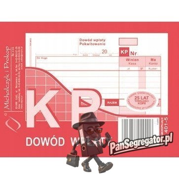401-5 KP Dowód Wpłaty A6 80 kartek MICHALCZYK I PROKOP (kasa przyjmie)