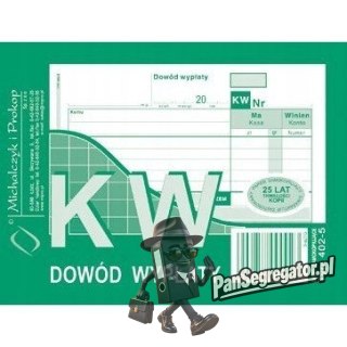 402-5 KW Dowód Wypłaty A6 80 kartek Michalczyk i Prokop