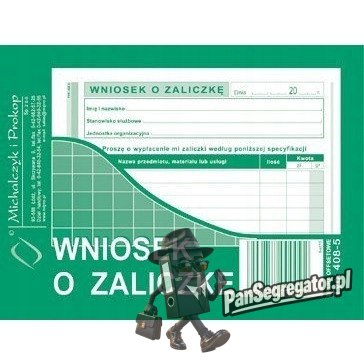408-5 Wniosek o zaliczkę A6 40 kartek Michalczyk i Prokop