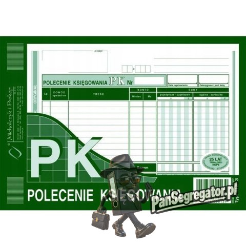 412-3 Polecenie księgowania A5 (oryginał +kopia ) 80k Michalczy k i Prokop