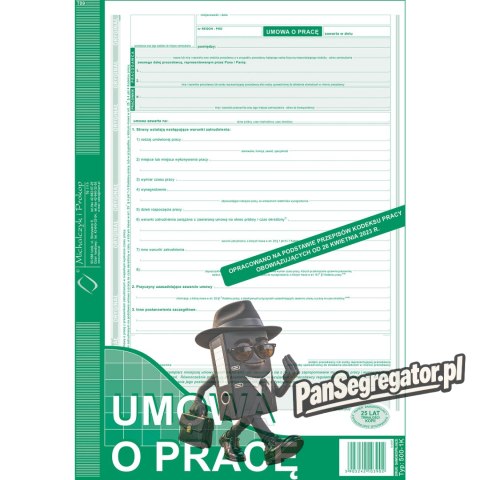 500-1K Umowa o Pracę A4 40kartek ( nowa ) Michalczyk i Prokop