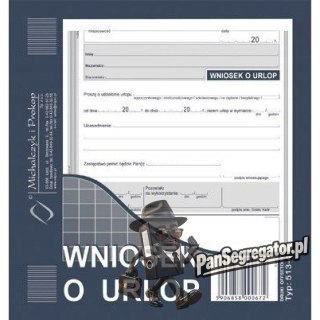 513-4 WU Wniosek o udzielenie urlopu 2/3 A5 Michalczyk i Prokop