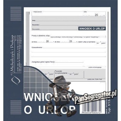 513-4 WU Wniosek o udzielenie urlopu 2/3 A5 Michalczyk i Prokop