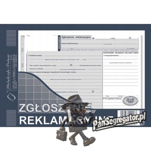 601-3 ZR A5 Zgłoszenie reklamacyjne (oryginał + 2 kopie) Michalczyk i Prokop