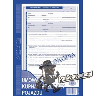 650-1 Umowa kupna - sprzedaży pojazdu MICHALCZYK&PROKOP A4 40 kartek