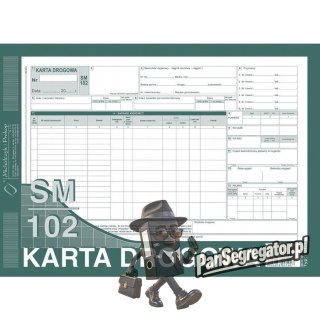 801-1 Karta drogowa SM/102 (samochód ciężarowy) A4 offset MICHALCZYK