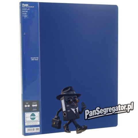 Album ofert.A4/A3 40kieszeni niebieski DCF644C SIDE PENTEL