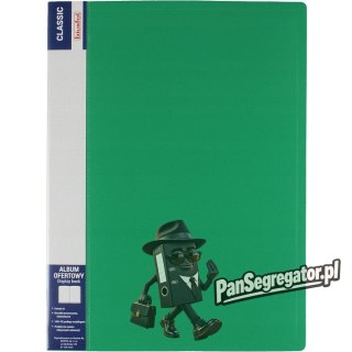 Album ofertowy na dokumenty 10 kieszeni CLASSIC zielony AOF-01-02 BIURFOL