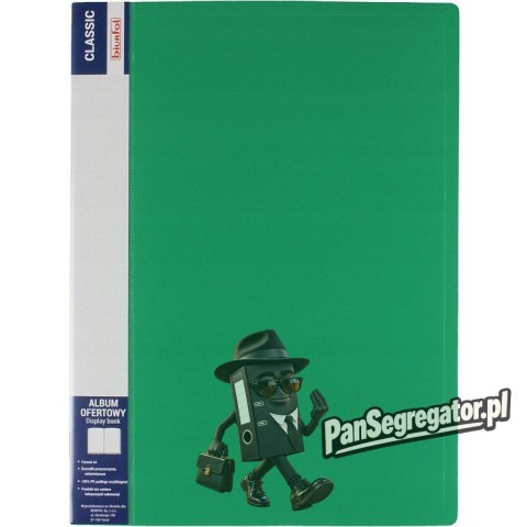 Album ofertowy na dokumenty 10 kieszeni CLASSIC zielony AOF-01-02 BIURFOL