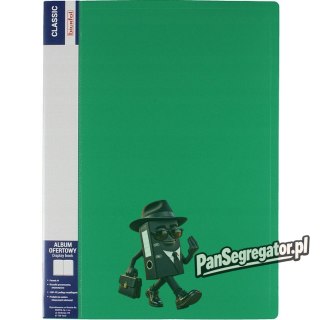 Album ofertowy na dokumenty 20 kieszeni CLASSIC zielony AOF-02-02 BIURFOL