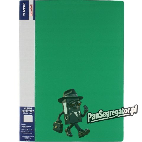 Album ofertowy na dokumenty 20 kieszeni CLASSIC zielony AOF-02-02 BIURFOL