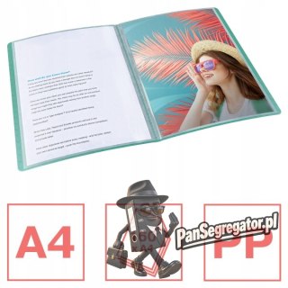 Album ofertowy na dokumenty A4 80 kieszeni Colour`Breeze zielony 626238 ESSELTE