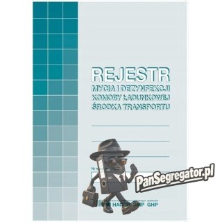 H-91-3 Rejestr mycia i dezynfekcji komory ładunkowej MICHALCZYK