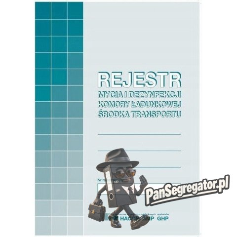 H-91-3 Rejestr mycia i dezynfekcji komory ładunkowej MICHALCZYK