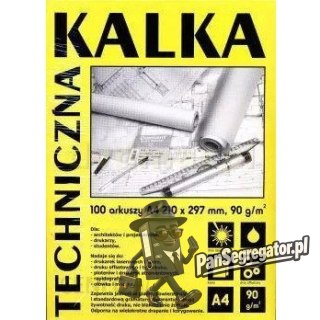 Kalka kreślarska A4 90g. 100 arkuszy KAL-DA4901 KOH-I-NOOR