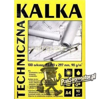 Kalka kreślarska A4 90g. 100 arkuszy KAL-DA4901 KOH-I-NOOR