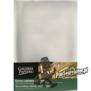 Karton ozdobny A4 SREBRNY lustrzany 300g (10) 208916 GALERIA PAPIERU