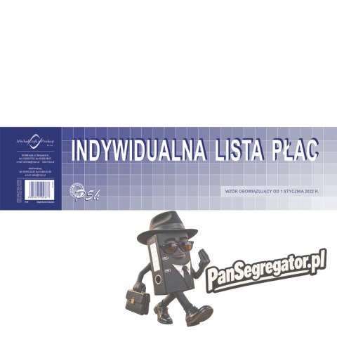 P05-M Indywidualna lista płac 1/3 A3 od lipca 2022 Michalczyk i Prokop