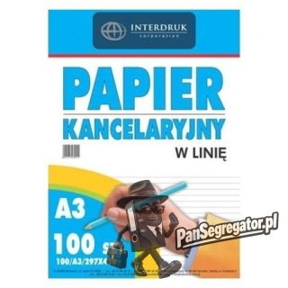 Papier kancelaryjny A3 linia (100) INTERDRUK
