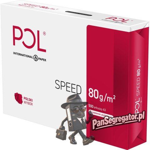 Papier ksero A3 80g POLSPEED ( 5 ryz) klasa białości CIE153