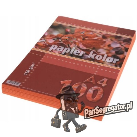Papier ksero A4 160g KRESKA pomarańczowy 100ark