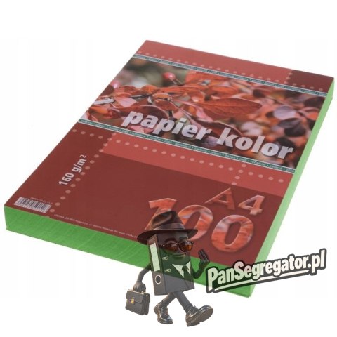 Papier ksero A4 160g KRESKA zielony 100ark
