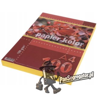 Papier ksero A4 160g KRESKA żółty 100ark