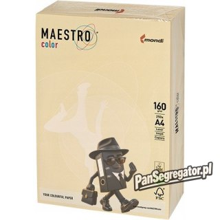Papier ksero A4 160g MAESTRO COLOR BE66 pastel kość słoniowa/wanilia (250ark)