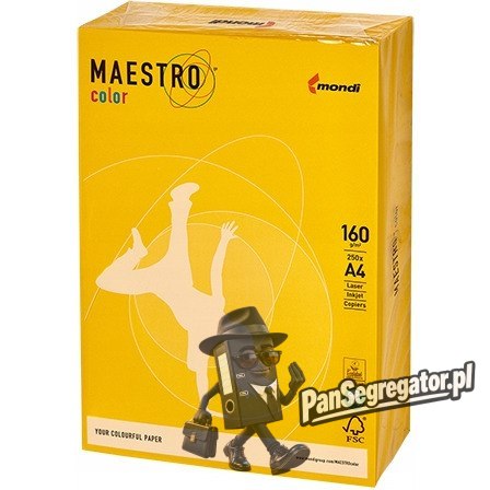 Papier ksero A4 160g MAESTRO COLOR IG50 żółć siarkowa (250ark) intensive