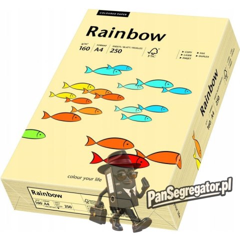 Papier ksero A4 160g RAINBOW R06 kość słoniowa/chamois 250ark 88042283