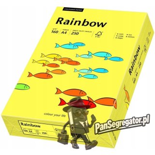 Papier ksero A4 160g RAINBOW R16 żółty 250ark 88042351