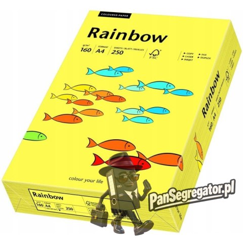 Papier ksero A4 160g RAINBOW R16 żółty 250ark 88042351