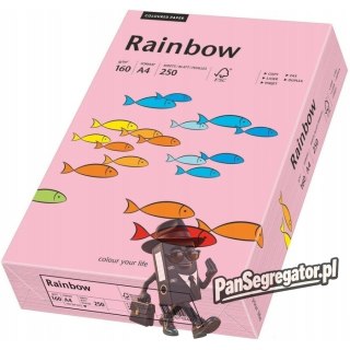 Papier ksero A4 160g.różowy R55 (250) RAINBOW 88042549