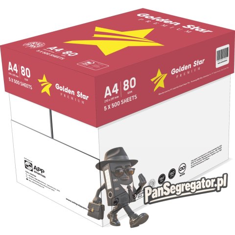 Papier ksero A4 80g (5 ryz) GOLDEN STAR Premium