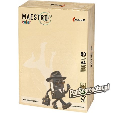 Papier ksero A4 80g MAESTRO COLOR BE66 pastel wanilia/kość słoniowa