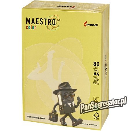 Papier ksero A4 80g MAESTRO COLOR CY39 Intensywny kanarkowy