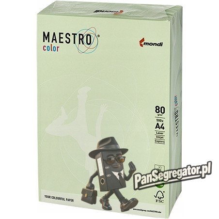 Papier ksero A4 80g MAESTRO COLOR GN27 pastel jasna zieleń