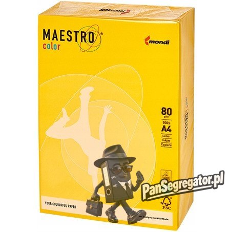 Papier ksero A4 80g MAESTRO COLOR IG50 Intensywny żółć siarkowa