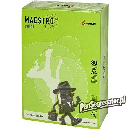 Papier ksero A4 80g MAESTRO COLOR LG46 Intensywny zieleń limonki