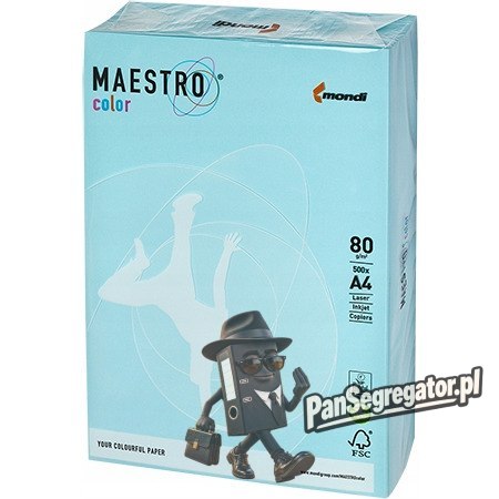Papier ksero A4 80g MAESTRO COLOR MB30 niebieski pastel
