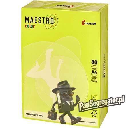 Papier ksero A4 80g MAESTRO COLOR NEOGB neonowyodcień żółty