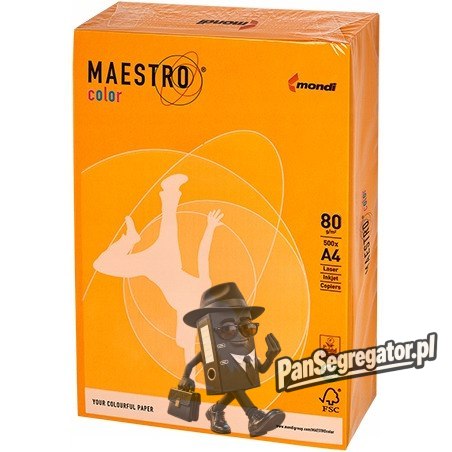 Papier ksero A4 80g MAESTRO COLOR NEOOR neonowy odcień pomarańczowy