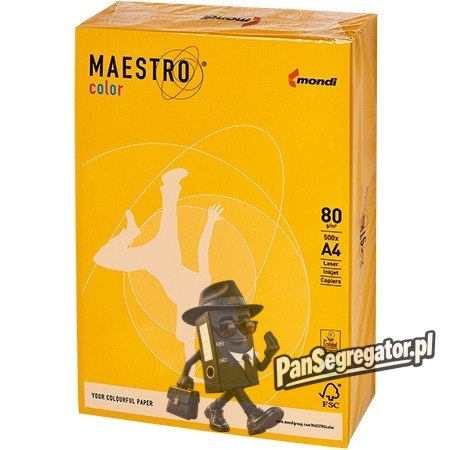 Papier ksero A4 80g MAESTRO COLOR SY40 Intensywny żółty słoneczny