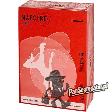 Papier ksero A4 80g MAESTRO COLOR ZR09 czerwień ceglasta Intensywny