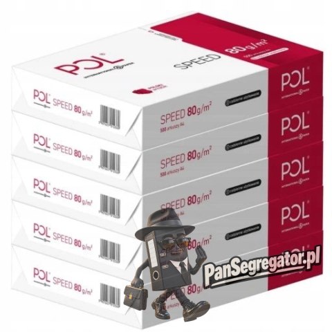 Papier ksero A4 80g POLSPEED (5 ryz) klasa C CIE 153 do drukarek i kopiarek