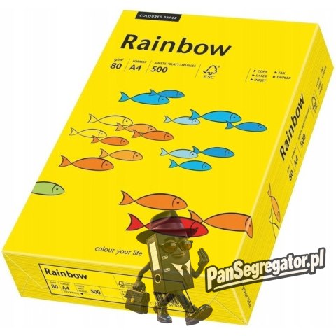 Papier ksero A4 80g RAINBOW R18 ciemnożółty 88042387